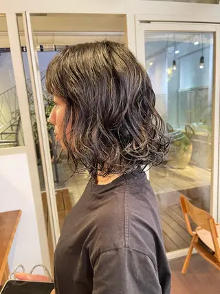 ミディアム カラー パーマ ショート/ボブ 矢野湧也のヘアスタイル