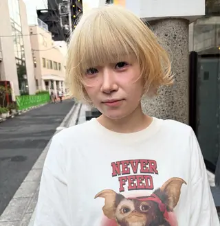 ショート カラー ヘアアレンジ ハイトーン/美髪矯正 🍃大江拓実のヘアスタイル