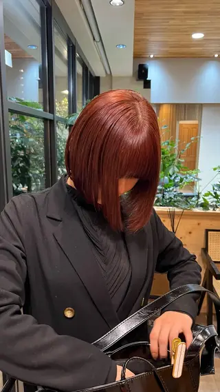 ショート 愛花/久屋大通/ 切りっぱなしボブのヘアスタイル