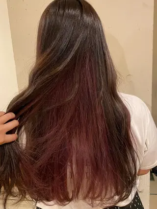 ロング カラー ヘアアレンジ 安澤 彩奈のヘアスタイル