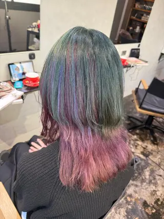 セミロング カラー 透明感カラー/パーマ 🌀アオノのヘアスタイル