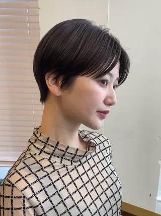 ショート カラー 無料カット/ ショート特化/表参道のヘアスタイル