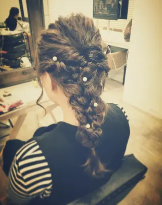 セミロング ロング ヘアアレンジ 太田 有香のヘアスタイル
