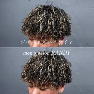 カラー パーマ 柏メンズカットパーマ NO.1タイチのヘアスタイル