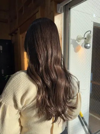カラー まろみ暖色×ボブ ×chia🕯のヘアスタイル