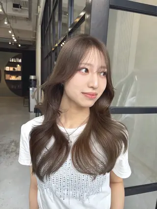 セミロング カラー Maison Halu YUKIのヘアスタイル