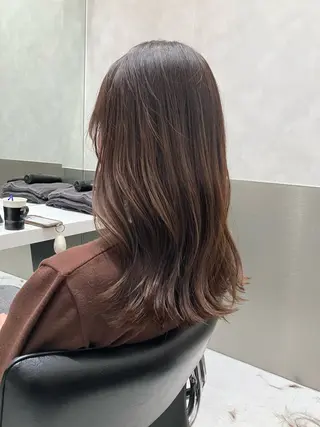セミロング 💖ブリーチなし透明 感💖ASAHIのヘアスタイル