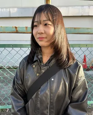 セミロング カラー 田中 泰正のヘアスタイル