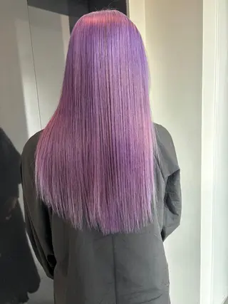 ロング カラー ヘアカラー&縮毛矯正 STAR☆RIVERのヘアスタイル