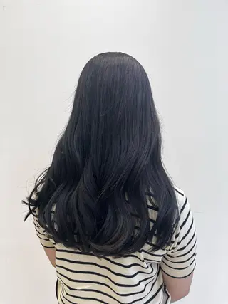 セミロング カラー ヘアアレンジ 🥀暖色韓国ヘア💕 保科侑花のヘアスタイル