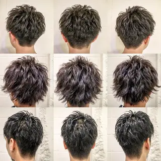 ショート カラー パーマ メンズ 看板犬がお出迎え◎ 初めてでも安心◎のヘアスタイル