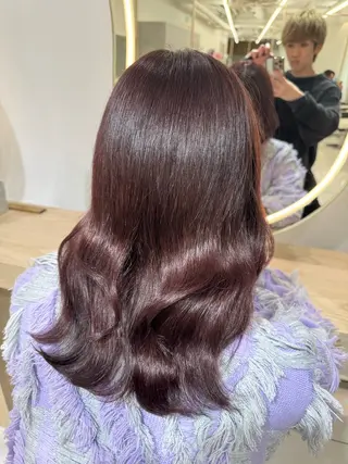 ロング カラー 韓国レイヤー/ 顔まわり/西野和裕のヘアスタイル