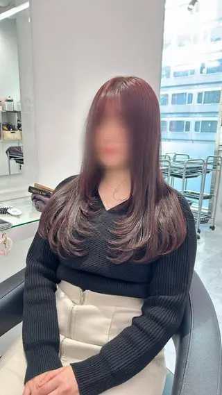 ロング カラー ヘアアレンジ ブリーチ無し透明感 🕊AZUSAのヘアスタイル