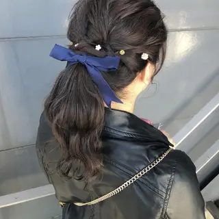 セミロング ヘアアレンジ 女性リピ90%🍨 🩷佐藤みずきのヘアスタイル