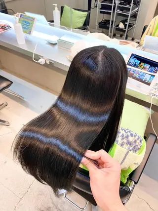 ロング カラー パーマ 艶髪と透明感を ‼️/若林のヘアスタイル