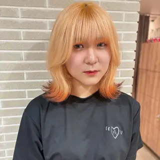 ミディアム カラー レイヤーカット⭐️ インナー桑原 日花理のヘアスタイル