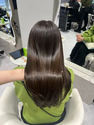 ロング カラー 𝑹𝒊𝒉𝒐🎀 名駅/大人韓国ヘアのヘアスタイル