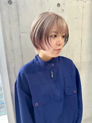 ショート カラー lani ブリーチ /ダブルカラーのヘアスタイル