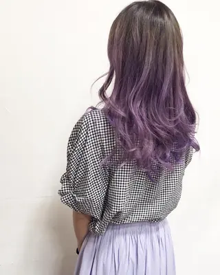 セミロング カラー GLAD 萩原のヘアスタイル