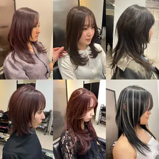 セミロング カラー 縮毛矯正 髪質改善寺坂雄飛💐のヘアスタイル