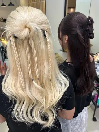 ヘアアレンジ 暖色カラー/ みさほ🍒のヘアスタイル