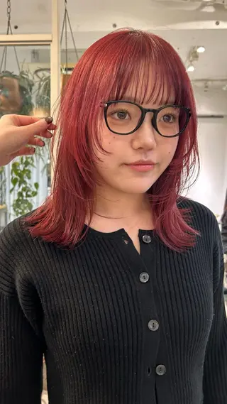 ミディアム カラー じゅわっと暖色カラー 🍊Moemiのヘアスタイル