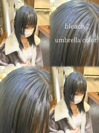 ミディアム カラー 似合わせボブ/ ハイトーン/すずきのヘアスタイル