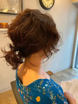 セミロング 柴田 久美子のヘアスタイル