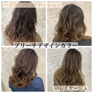 セミロング 🇺🇸ハイライト特 化美容師🇺🇸漆沢のヘアスタイル