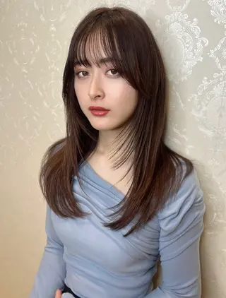 セミロング 髪質改善カラー✨ るな🕊🫧のヘアスタイル