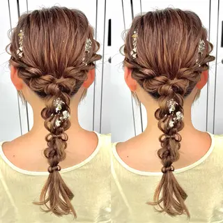 ロング ヘアアレンジ ヘアメ🎀推しカラー 🥣横浜/しほ🧸のヘアスタイル