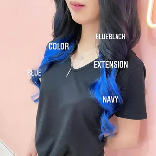 ロング カラー エクステ🩵ブリーチ 韓国ヘア🩵KAEのヘアスタイル