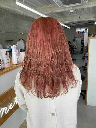 セミロング カラー Lull1人美容室 バレイヤージュのヘアスタイル