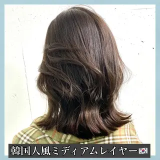 ミディアム K-POP好き美容師 🇰🇷Kai.Yのヘアスタイル