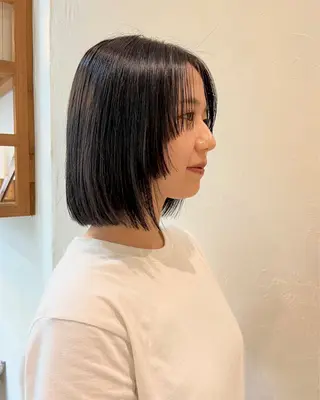 ミディアム カラー ショート& パーマ　坂本のヘアスタイル
