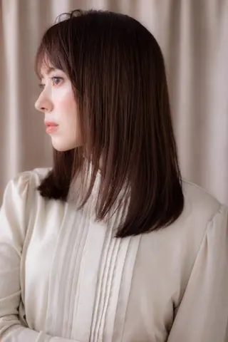 セミロング カラー クセ毛解決💠艶髪 縮毛矯正💠棚村竜太のヘアスタイル