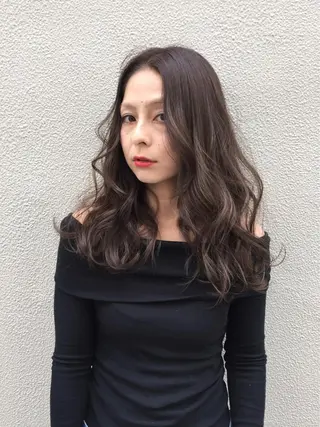 ミディアム セミロング ロング カラー Teramura Kaoriのヘアスタイル
