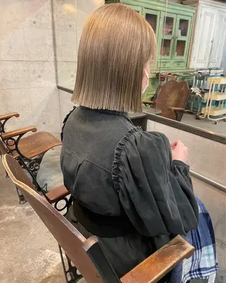 ミディアム カラー ヘアアレンジ メンズ キッズ デザインパーマ メンズカット 郁美のヘアスタイル