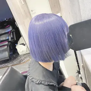 ショート カラー ヘアアレンジ TAKUMAブリーチ /切りっぱなし🪽のヘアスタイル