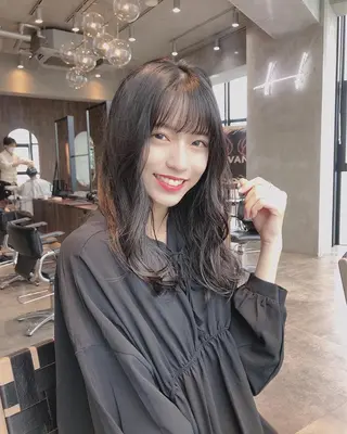 ミディアム カラー 韓国ヘア 店長NEGIのヘアスタイル