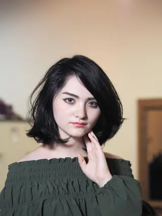 ミディアム 坂本 直樹のヘアスタイル