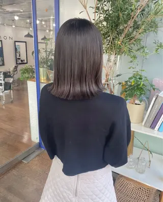 ミディアム パーマ 磯　亜由香🌼 ブリーチ/ボブカットのヘアスタイル