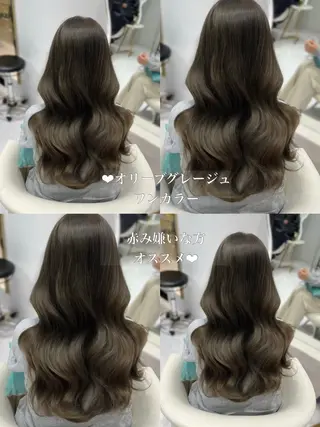 ロング カラー 𝑹𝒊𝒉𝒐🎀 名駅/大人韓国ヘアのヘアスタイル