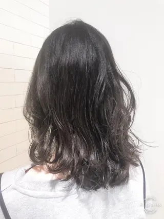 セミロング カラー ヘアアレンジ レイヤー×ヘッドスパ *保田遥*のヘアスタイル