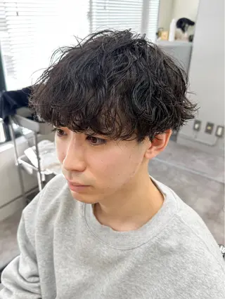 ショート パーマ メンズ メンズパーマ メンズ特化ryoのヘアスタイル