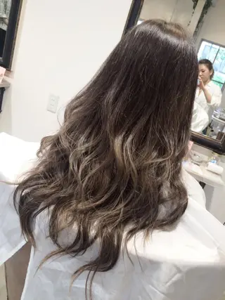 ミディアム セミロング ロング カラー ヘアアレンジ 韓国♡ハイライト ♡YURIのヘアスタイル