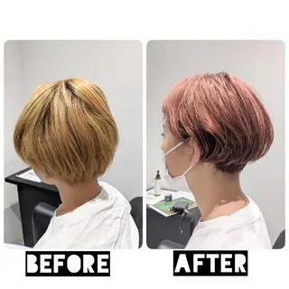 ショート カラー パーマ ヘアアレンジ 心斎橋難波本店 店長 THE ECT 中尾のヘアスタイル