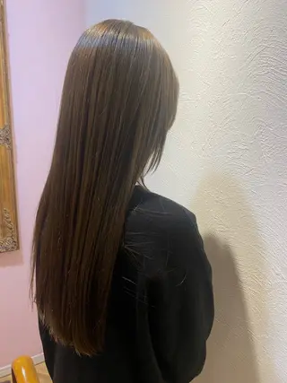 カラー コテ巻き風パーマ🫶 竹内七渚のヘアスタイル