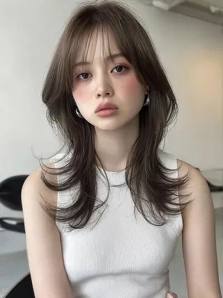 セミロング 🎀透明感カラー/ yuka🎀のヘアスタイル