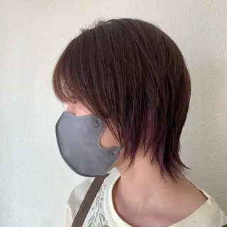ショート ハッシュ・ウルフ🐺 小顔レイヤー松山直史のヘアスタイル